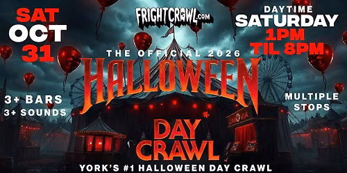 The Fright Crawl | York Halloween Day Bar Crawl 2026 | Sat, Oct 31