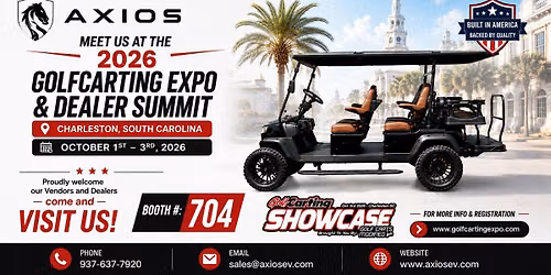 2026 GolfCarting Expo & Dealer Summit in Charleston, South Carolina, October 1st\u20133rd!
