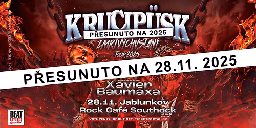 Jablunkov - Rock Caf\u00e9 Southock - ZMRTV\u00ddCHVST\u00c1N\u00cd TOUR 2025 - Krucip\u00fcsk, host: Xavier Baumaxa