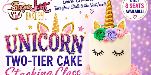 Unicorn stacked two tier cake class