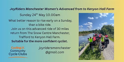 Joyriders Manchester Women's  Advanced to Kenyon Hall Farm