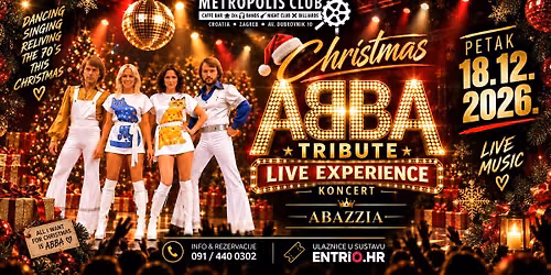 "The REAL ABBA TRIBUTE band" CHRISTMAS EDITION\/18.12.2026.@METROPOLIS CLUB