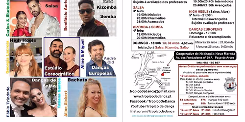 Grátis: dança, aulas experimentais. Início ano letivo 2026-2027