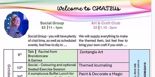 Chat2Us Weekly Art & Craft Sessions!