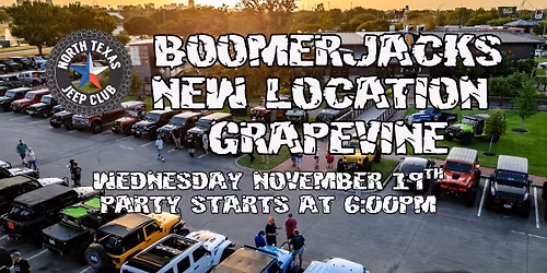 Jeep Night @ Boomerjacks  !!!LARGEST JEEP EVENT IN TEXAS!!!