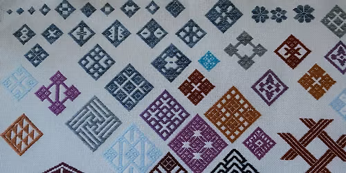 Kogin counted thread Sashiko embroidery (studio)