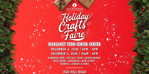2026 City of Novato Holiday Crafts Faire
