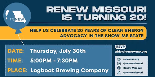 Renew Missouri 20th Anniversary Celebration