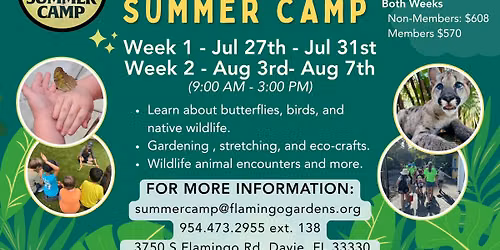 Flamingo Gardens Eco Learning Summer Camp
