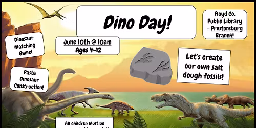 SRP Activity Day: Dino Day! (Ages 4-12)