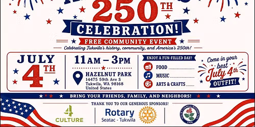America's 250th Celebration at Hazelnut Park