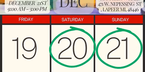 Lapeer WEEKEND Card Show - DECEMBER