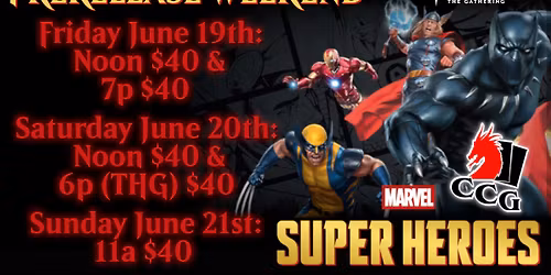 MtG Marvel Super Heroes Prerelease Weekend at Cooper's Cave Games