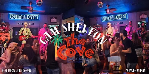 LIVE MUSIC at The Cove with Cam Shelton