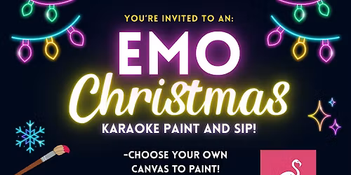 Emo Christmas Karaoke Paint and Sip at the Pemberton!