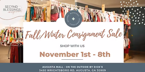 Second Blessings Fall\/ Winter Sale