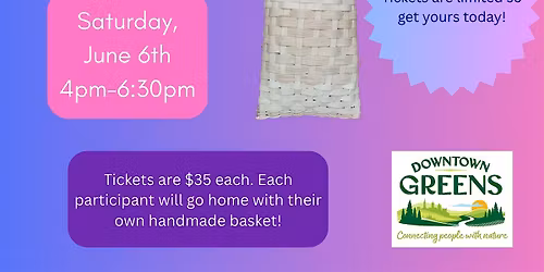 Basket Weaving w\/Alice Noyes: Hanging Wall Basket
