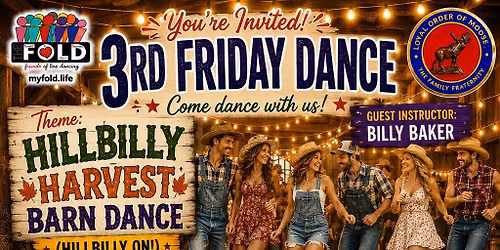 3rd Friday Dance - September 18 2026 - Hillbilly Harvest