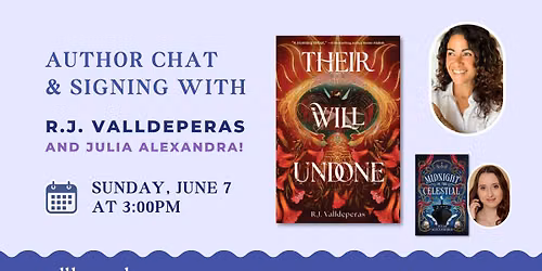 Q&A + Book Signing with R.J. Valldeperas & Julia Alexandra! [FREE RSVP]