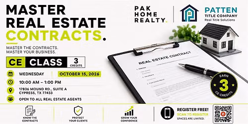 Master Real Estate Contracts \u2014 Earn 3 CE Credits