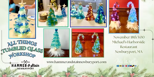 Tumbled Glass Tree, Grinchmas Tree, and Gnome Workshop