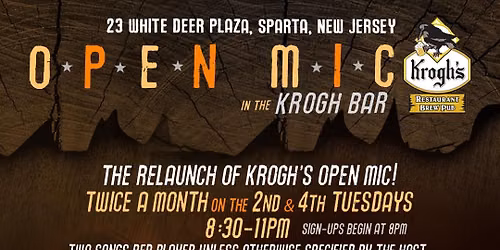 Krogh's Open Mic Night (yes, it's baaack!)