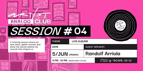 ART\/ST Analog Club: Bring A Record, Share A Story