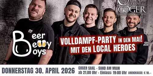 VOLLDAMPF PARTY IN DEN MAI - BEER BELLY BOYS