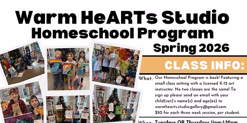 Homeschool Program 11am-1:30pm