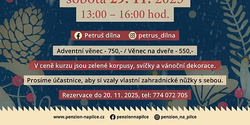 ADVENTN\u00cd V\u011aNCOV\u00c1N\u00cd s Petru\u0161 d\u00edlnou