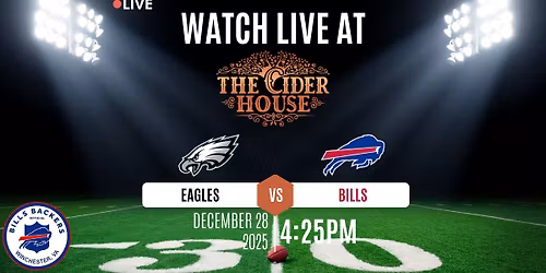 The Philadelphia Eagles vs the Buffalo Bills: Live at The Cider House
