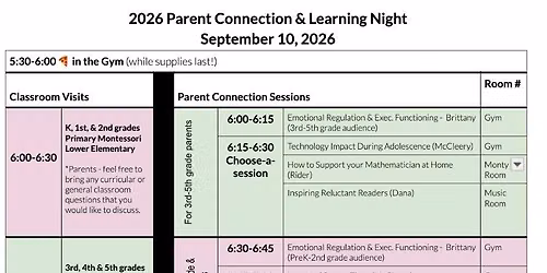 Parent Connection & Learning Night