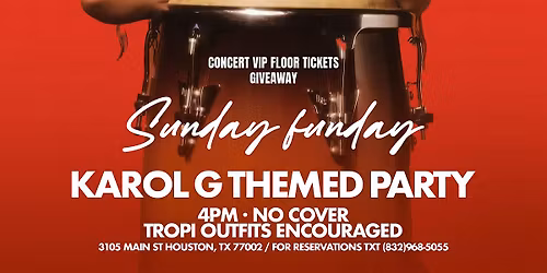 KAROL G THEMED SUNDAY SUNSET PARTY