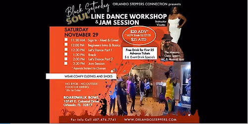 Black Saturday Soul Line Dance Workshop & Jam