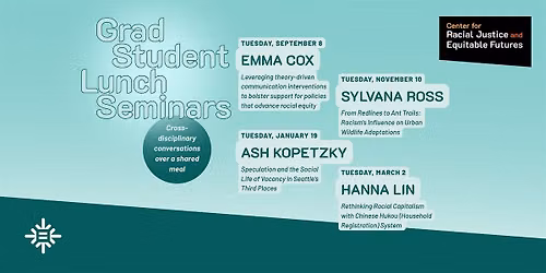 Grad Student Lunch Seminar | Seattle's Third Places with Ash Kopetzky