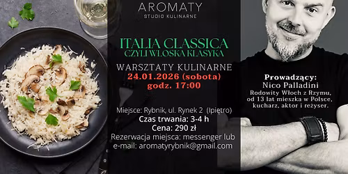 \u201cITALIA CLASSICA\u201d - warsztaty kulinarne