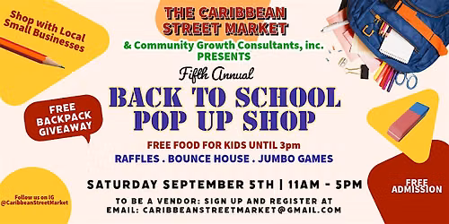 BACK TO SCHOOL POP UP SHOP