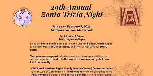 29th Annual Zonta Trivia Night