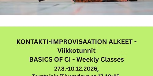 Kontakti-improvisaation alkeet \u2013 Viikkotunnit, Helsinki