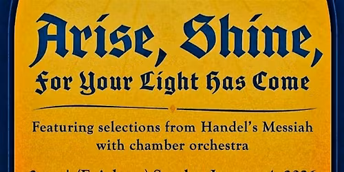Black Friday Sale! Arise Shine BCC January Concert