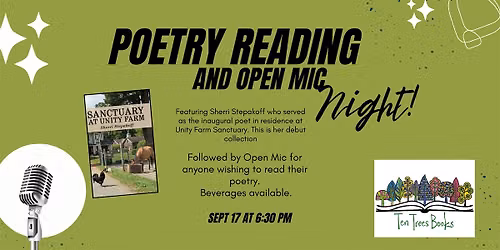 Poetry Reading and Open Mic Night @ Ten Trees Books!