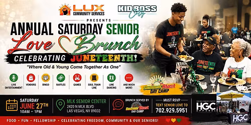 Annual Saturday Senior Love Brunch | Juneteenth Edition Pop-Up