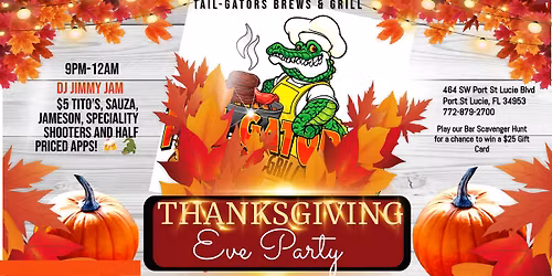 Thanksgiving Eve Bar Bash