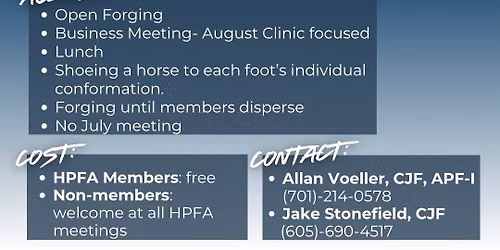 June High Plains Farrier Association Meeting & Hammer In