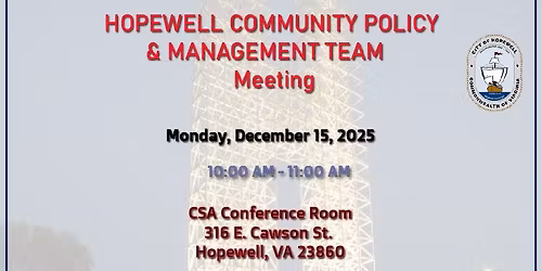HOPEWELL COMMUNITY POLICY & MANAGEMENT TEAM Meeting