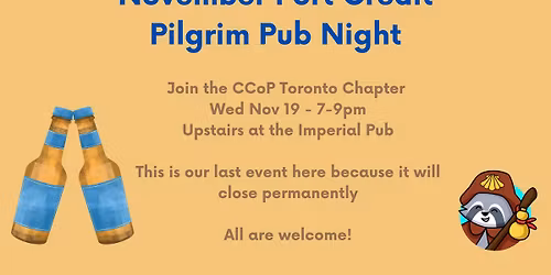 November - Port Credit Pilgrim Pub Night
