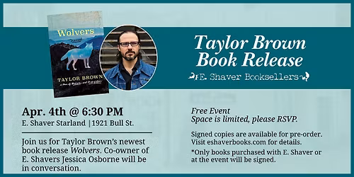 Taylor Brown Book Release