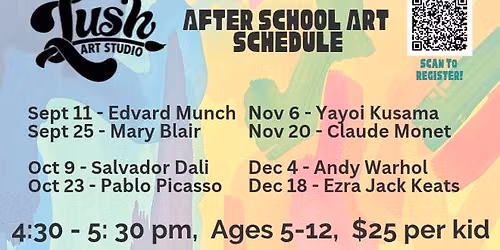 After School Art Class - Yayoi Kusama - Nov 6, 4:30- 5:30