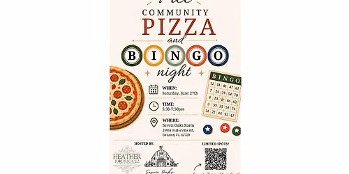Free Community Pizza + Bingo Night