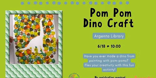 Craft Quest Thursday: Pom Pom Dino Craft
